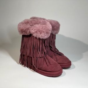 Koolaburra by UGG Women's Haley Fur Fringe Boots